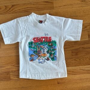 Vintage 1996 Seattle Kids T-Shirt - 6/8 - 2 printed sides
